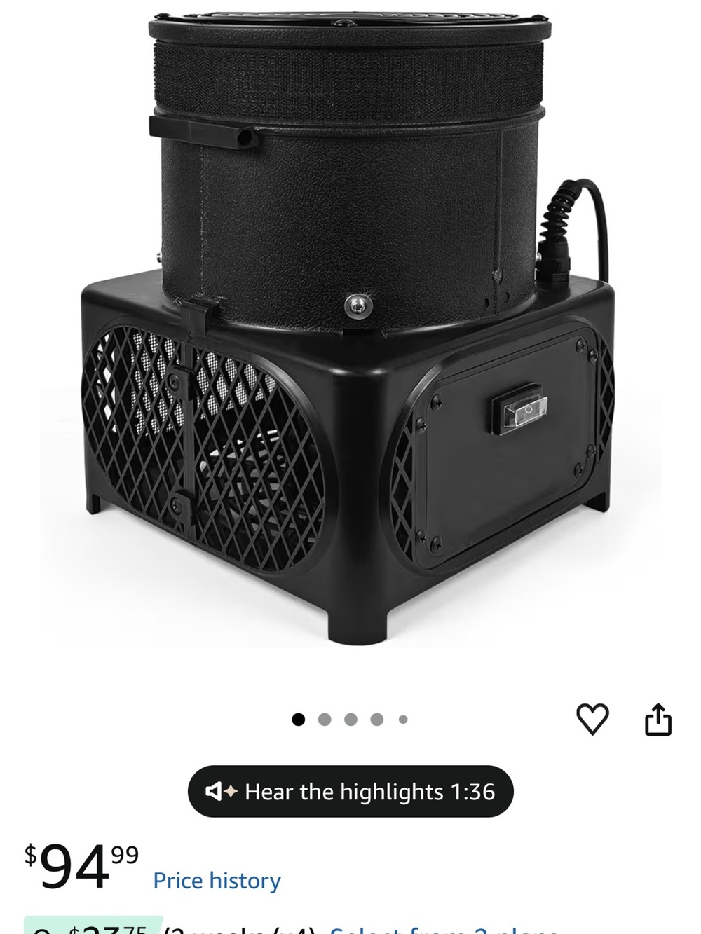 Black blower for Wacky windsocks